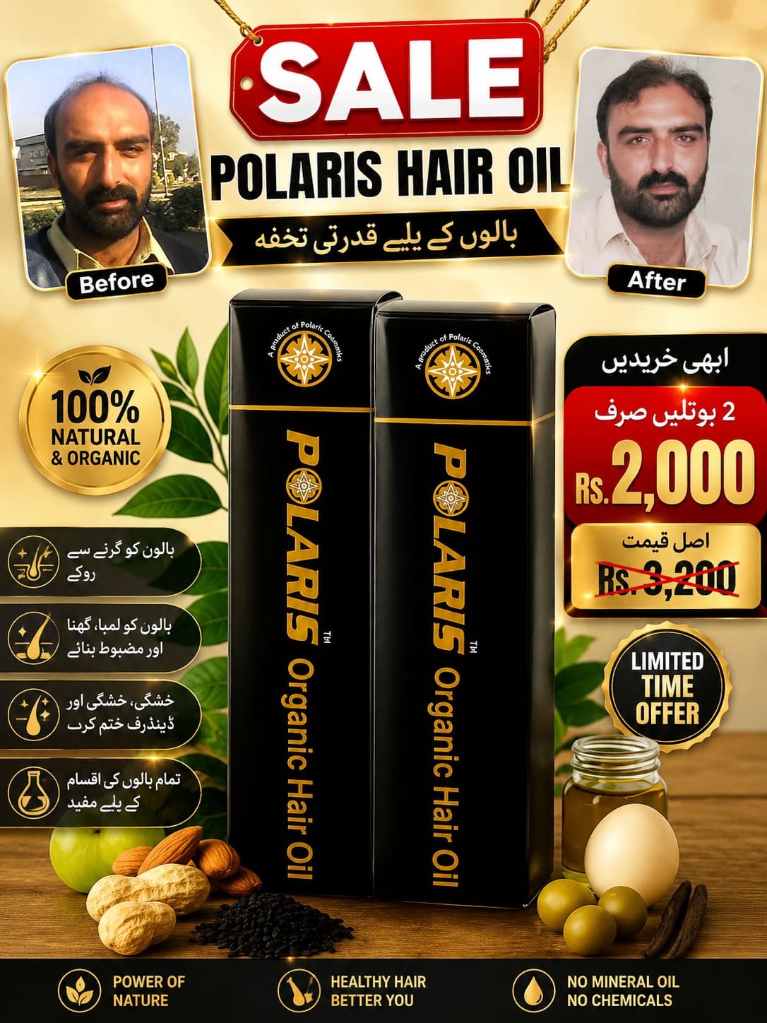 Polaris Organic Hair Oil